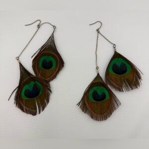 Peacock Feather Earrings